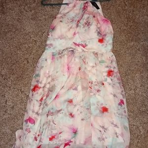 Trixxi juniors floral halter top dress